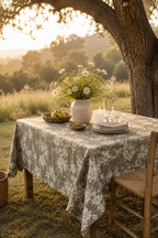 Vintage Sage Floral Tablecloth (60” x 102”)