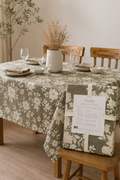 Vintage Sage Floral Tablecloth (60” x 102”)