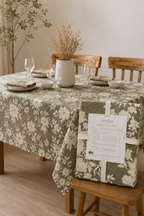 Vintage Sage Floral Tablecloth (60” x 102”)