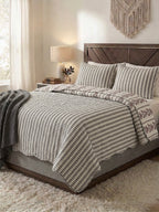 Vintage Bloom Reversible Quilted 3-Piece Bedspread Set