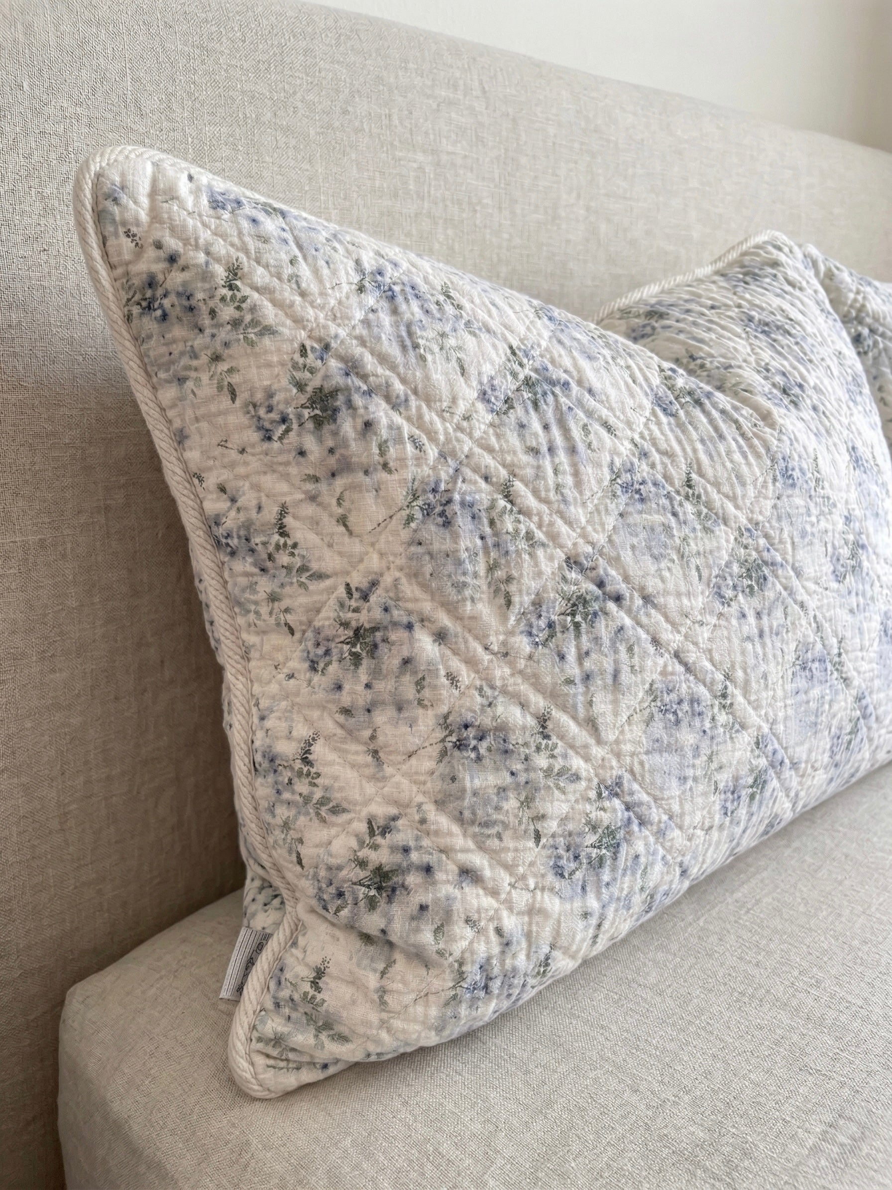 Midnight Bloom & Cream 3pc Quilted Set - Bedspread