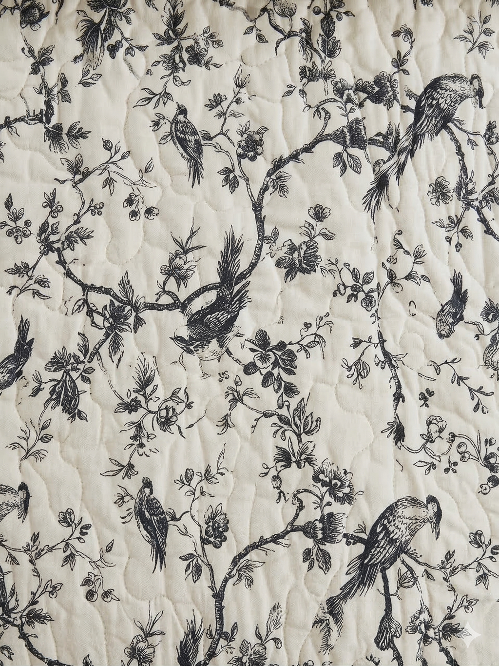 Paris Heritage Floral Humming 3-Piece Quilted Bedspread Set
