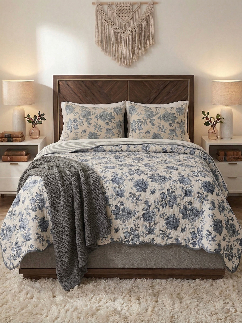 Midnight Toile Heritage 3-Piece Bedspread Set