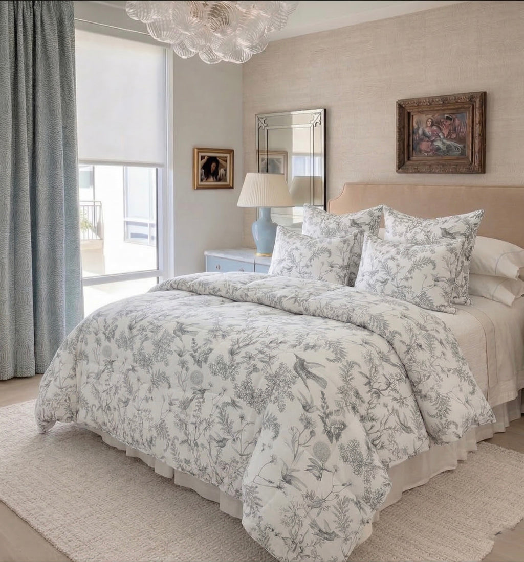 Paris Heritage Floral Humming Bed 5-Piece Set – King