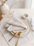 Linen Napkins in Dusty Rose & Sand 6pc Napkin Set
