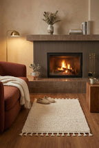 The Pebble Weave Tassel Rug