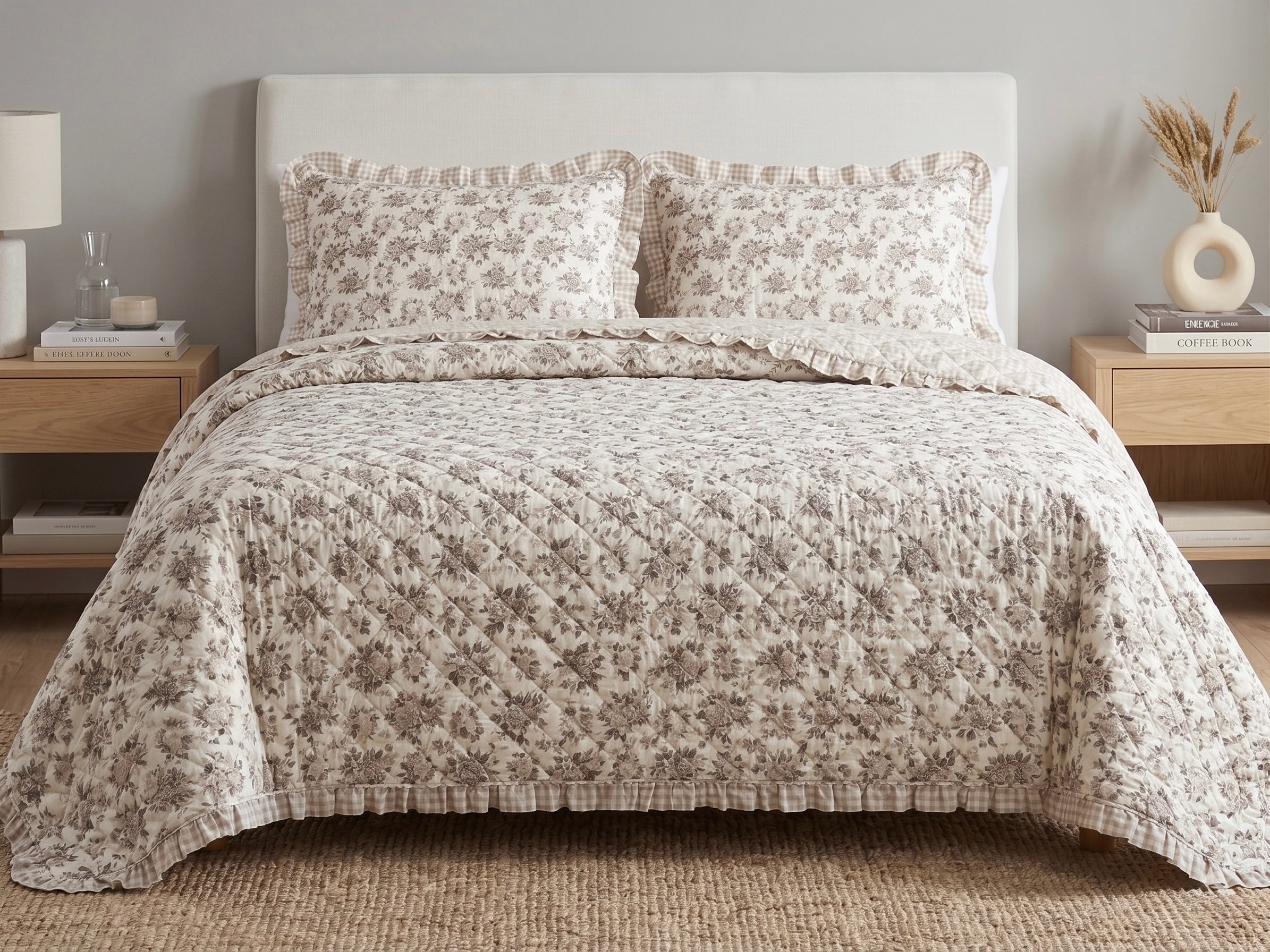 Wildflower Retreat Reversible Quilted Bedspread Set