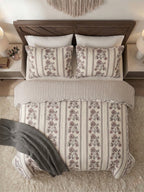 Vintage Bloom Reversible Quilted 3-Piece Bedspread Set