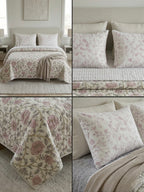 The Roseland Manor Reversible Quilted 3pc Bedspread Set – Premium Imported Cotton Bedding