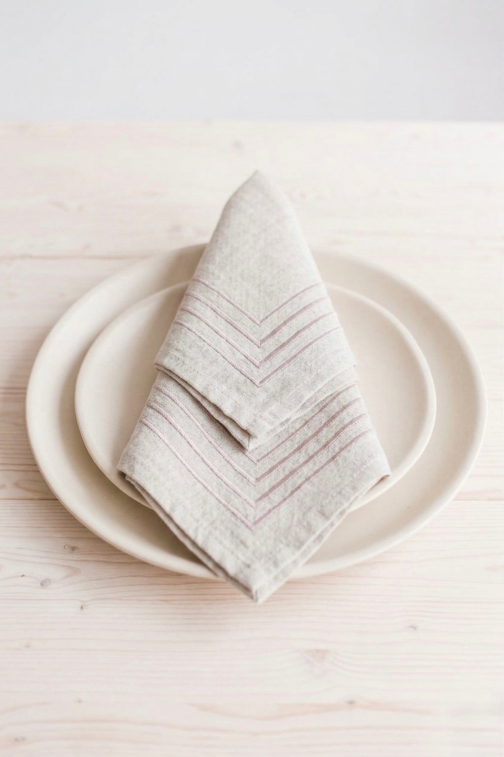 Linen Napkins in Dusty Rose & Sand 6pc Napkin Set