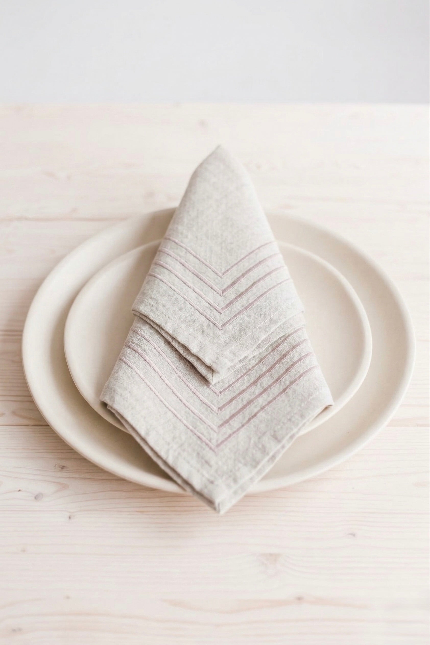 Linen Napkins in Dusty Rose & Sand 6pc Napkin Set
