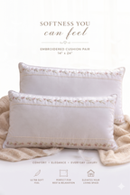 Blossom Whisper Filled Cushion Pair