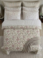 The Roseland Manor Reversible Quilted 3pc Bedspread Set – Premium Imported Cotton Bedding