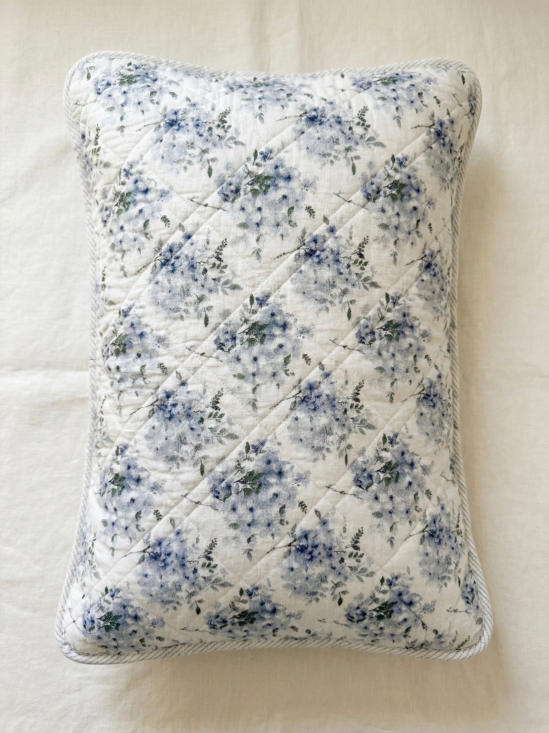 Blue Meadow Reversible Quilted 3pc Set – Premium Imported Cotton Bedding