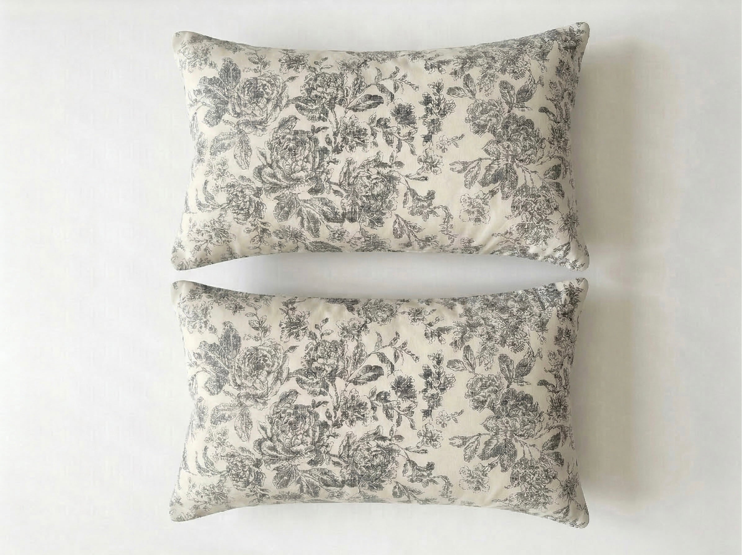 Midnight Rose Botanical Sham Cover Pair