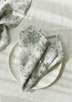 Mauve Botanical Set | 8 Napkins & Oversized Tray Mat