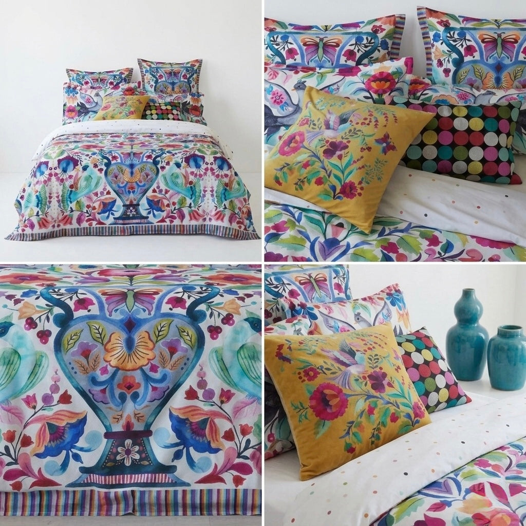 The Mallorca Ivory Queen Duvet Cover Set