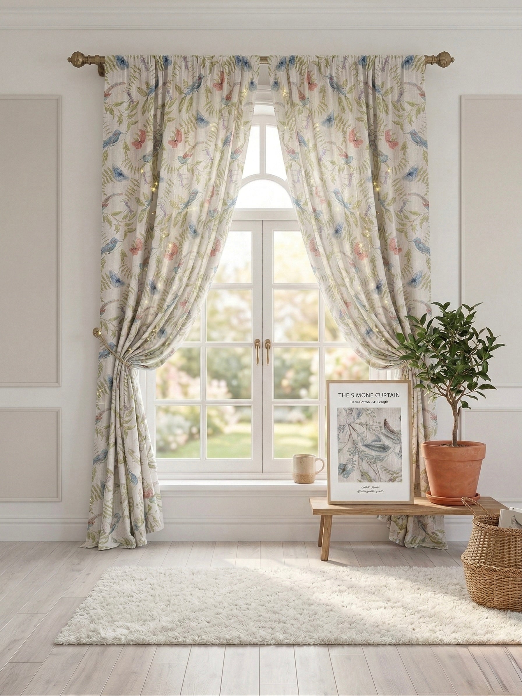 Gracey Rod Pocket UAE Curtain Pair Set
