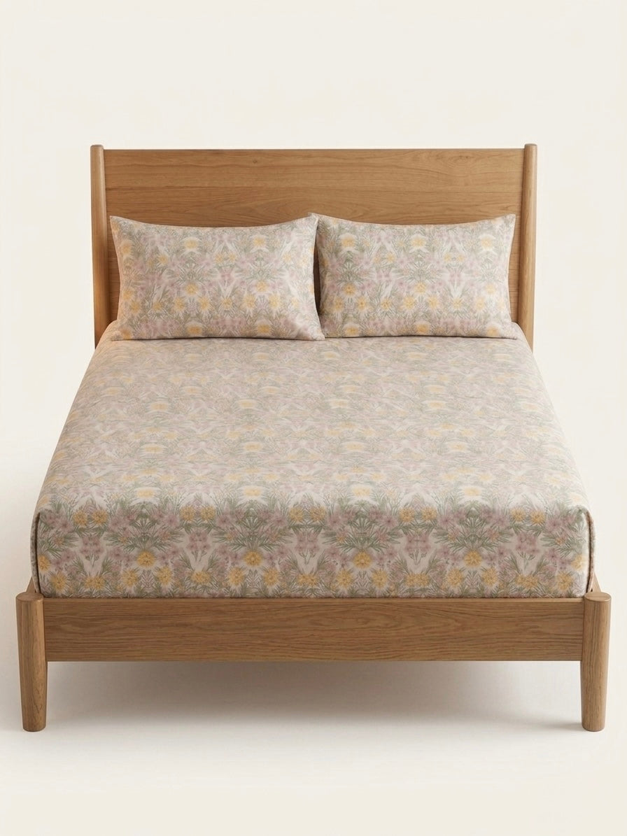 Floral Meadow King Size Bedsheet Set