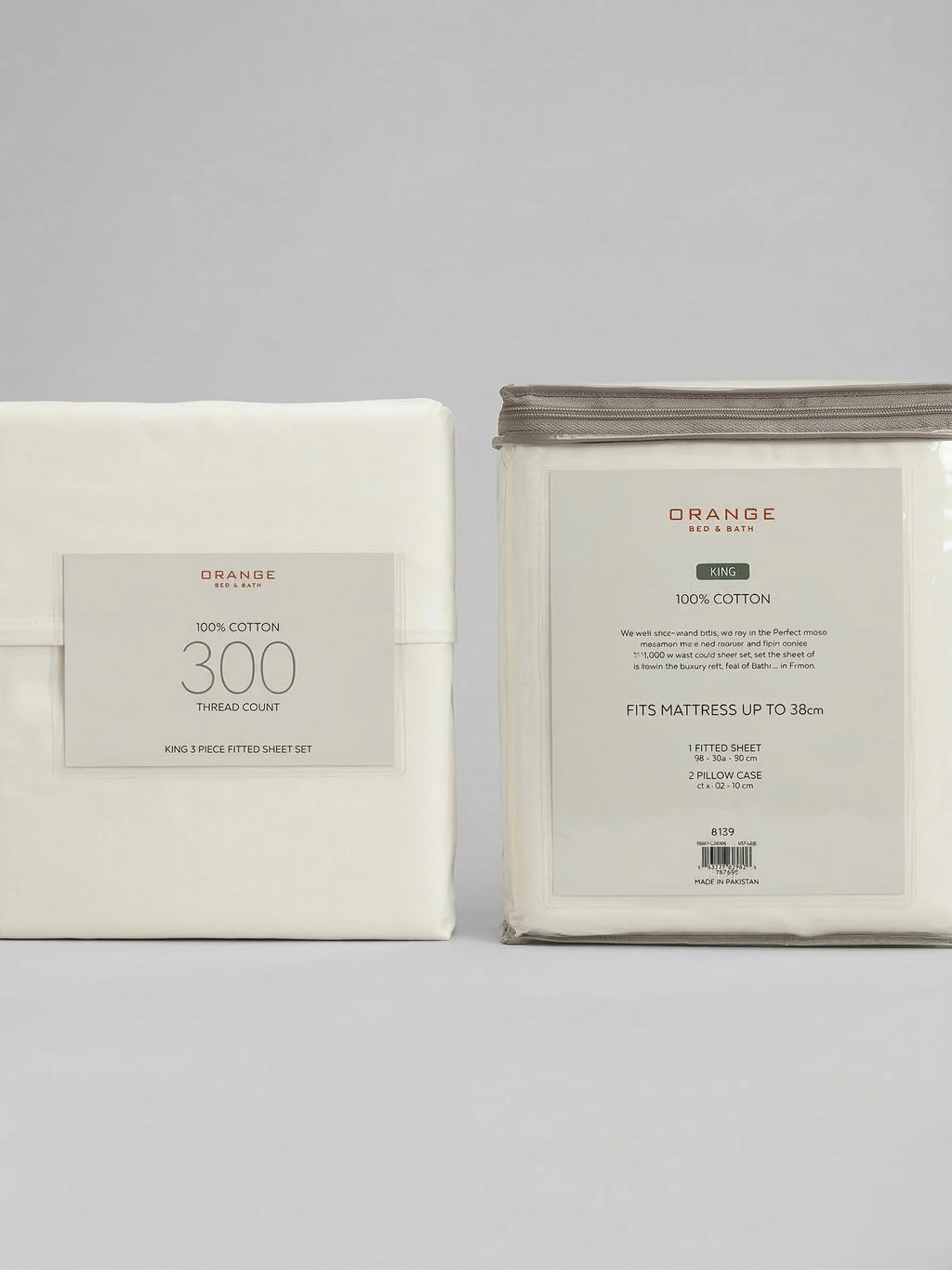 Bed & Bath 300 Thread King Size Fitted Sheet Set