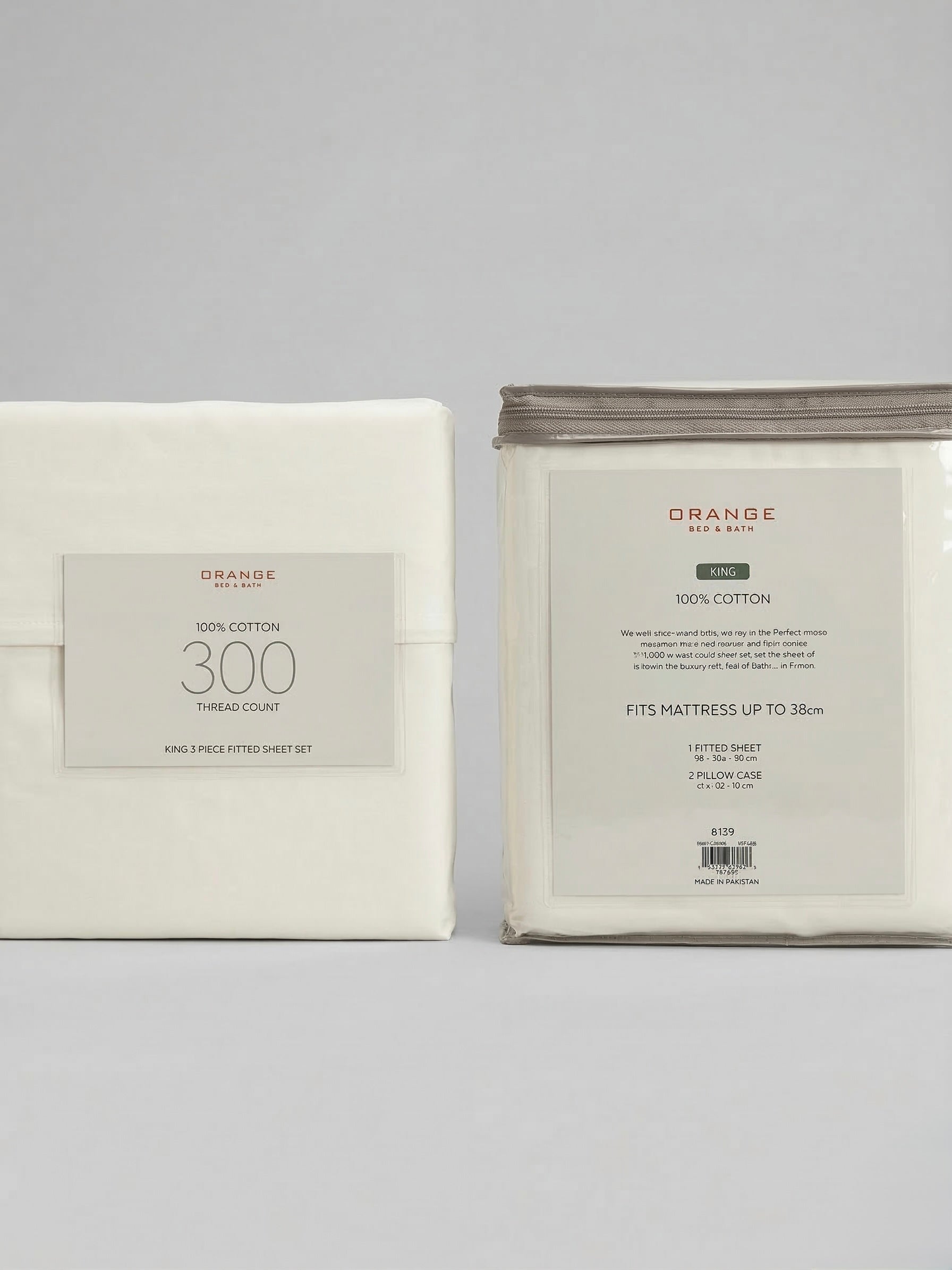 Bed & Bath 300 Thread King Size Fitted Sheet Set