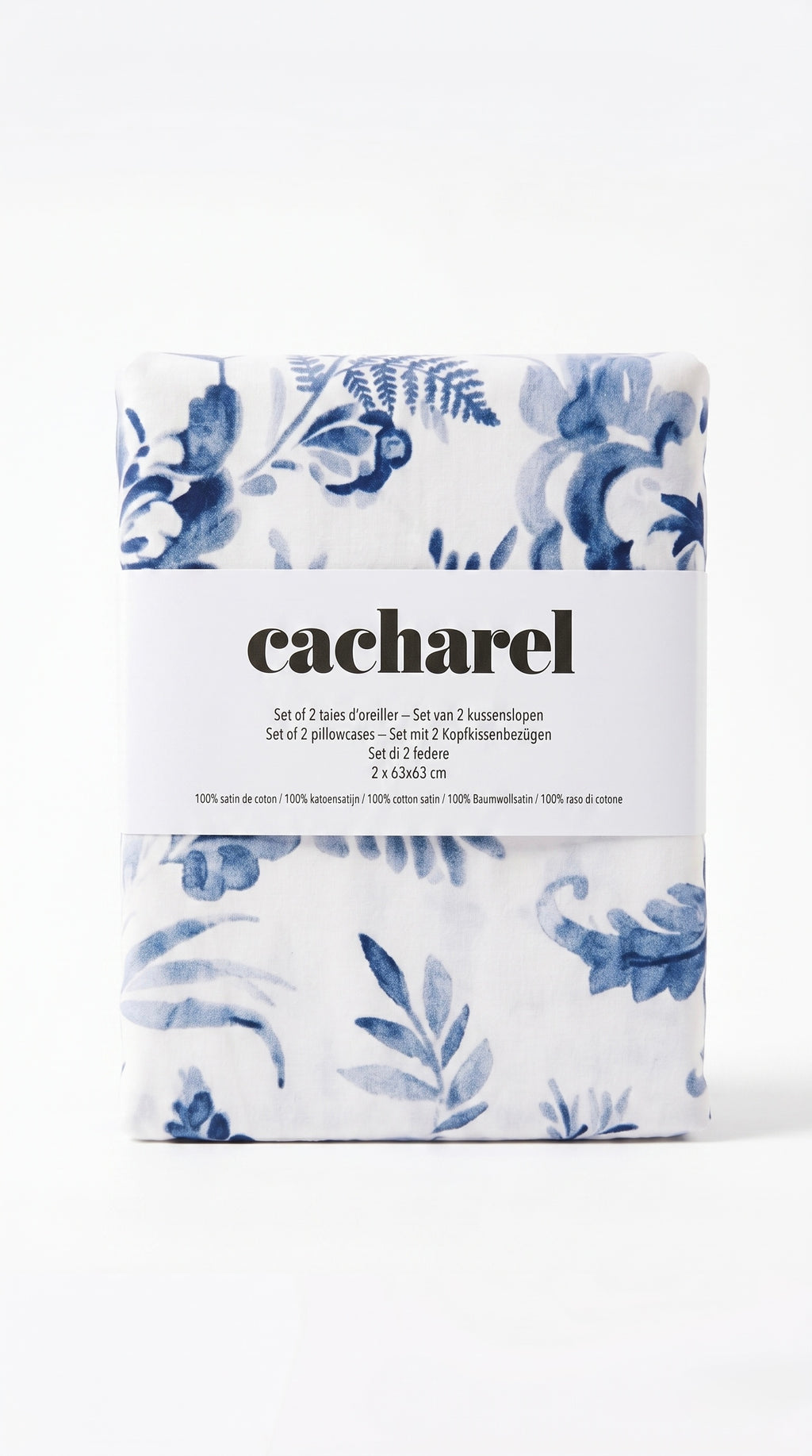 Cacharel Blue Floral Floor Cushion Cover Pair