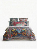 Parisa Black Duvet Cover Set with Parisa Gold Pillowcase Set