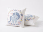 The Unicorn Wreath Embroidered Filled Cushion Pair