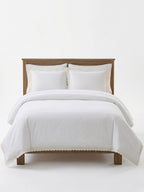 Hotel Collection New York City - 3pc Set | Premium Embroidered Scallop Duvet