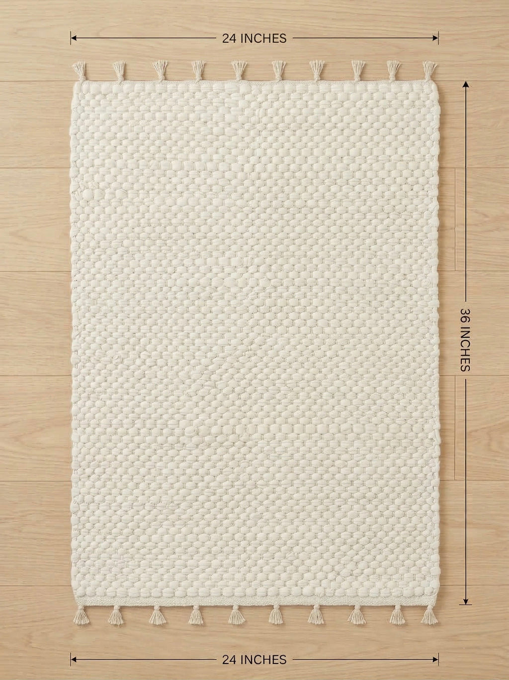 The Pebble Weave Tassel Rug