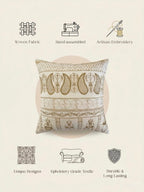 The Heritage Paisley Embroidered Filled Cushion Pair
