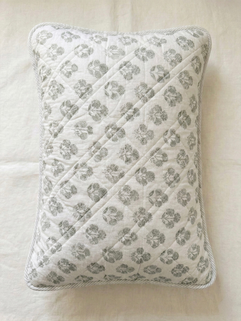 Sage Botanical Reversible Quilted 3pc Set – Premium Imported Cotton Bedding