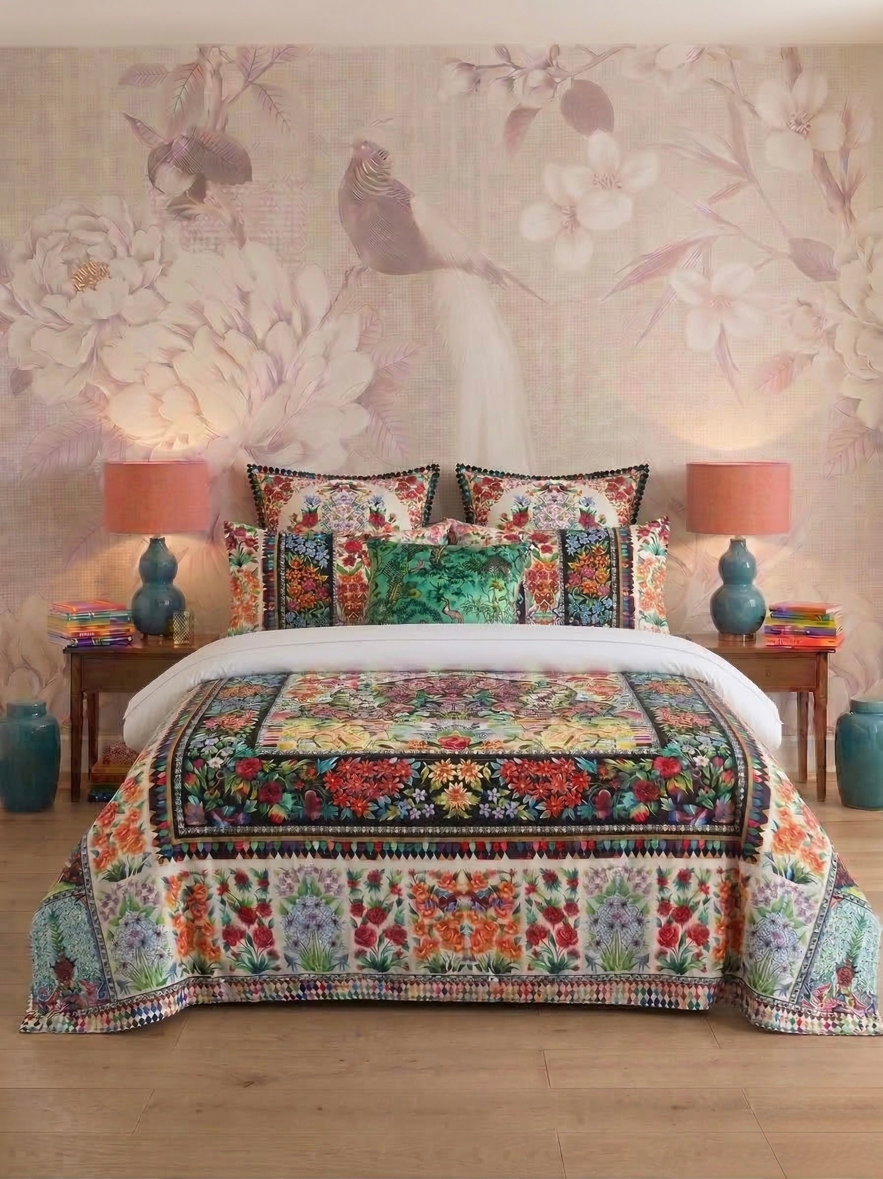 Caspara Multi Duvet Cover Set with Caspara Pillowcase Set