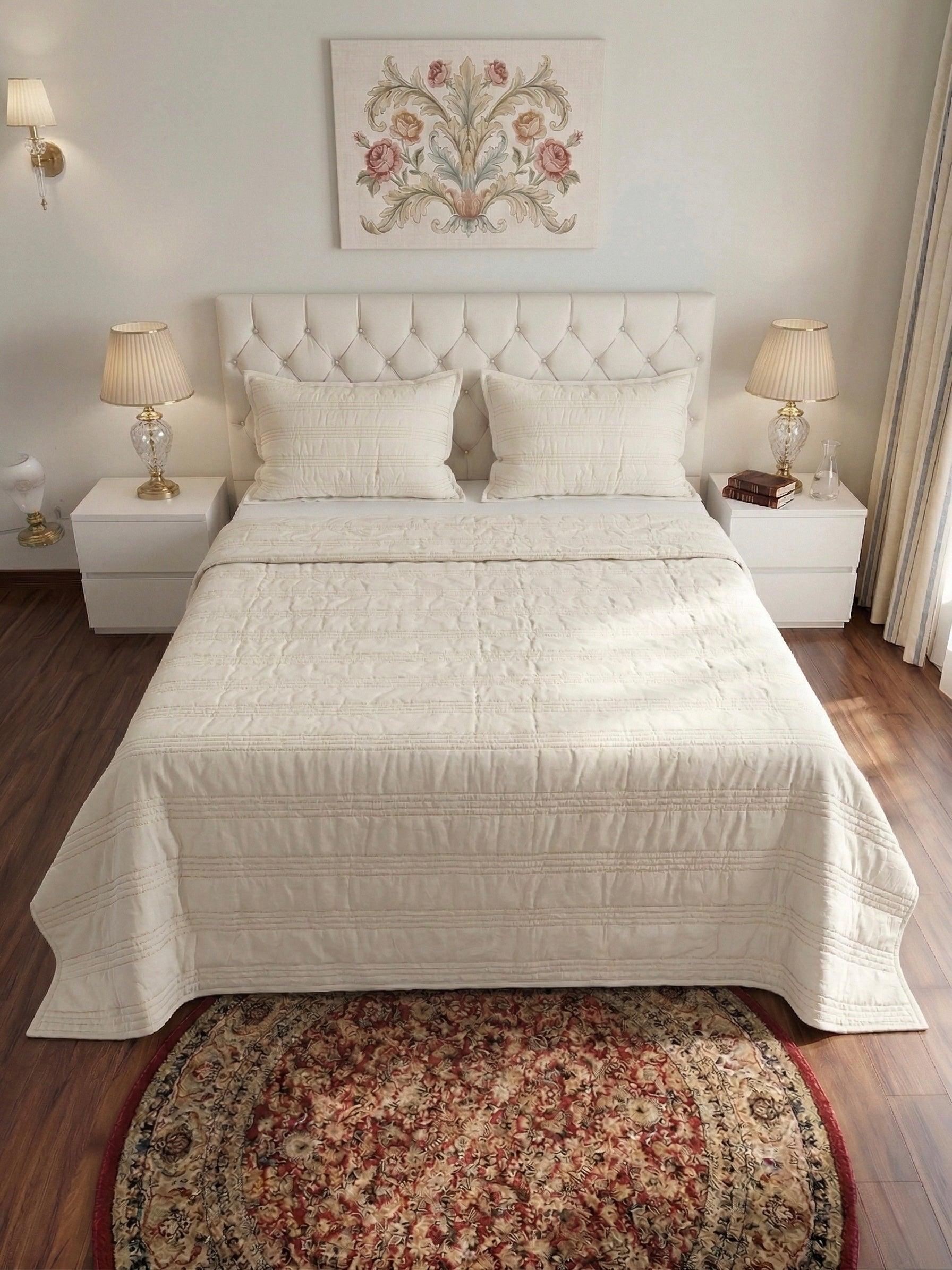 Bliss & Sun Ray Reversible 3 pc Quilted Set - Bedspread
