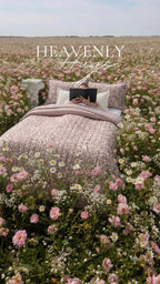 Desert Rose Floral Reversible Quilted Bedspread Set