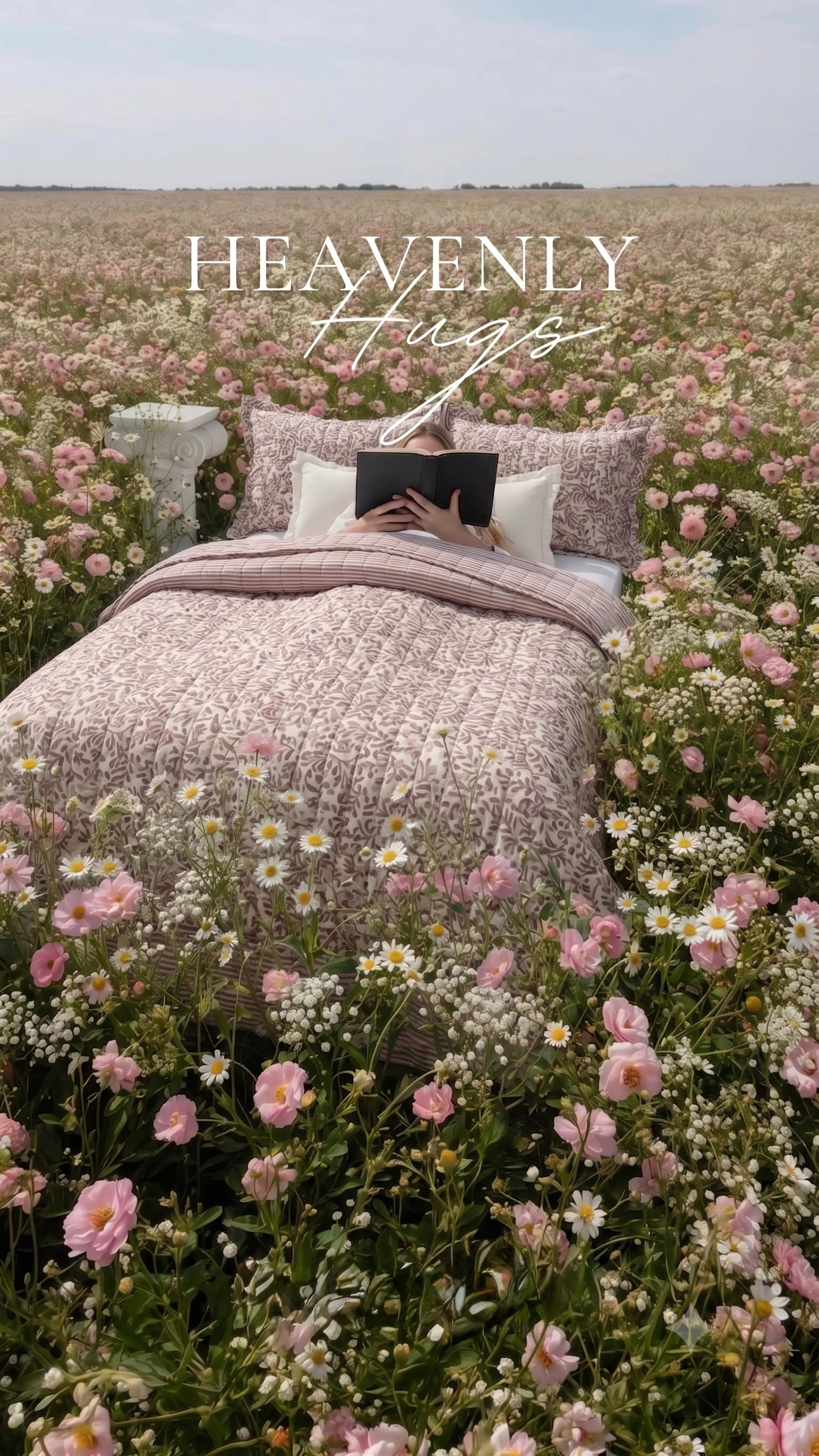 Desert Rose Floral Reversible Quilted Bedspread Set