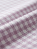 Soft Mauve Gingham King Bed Sheet Set