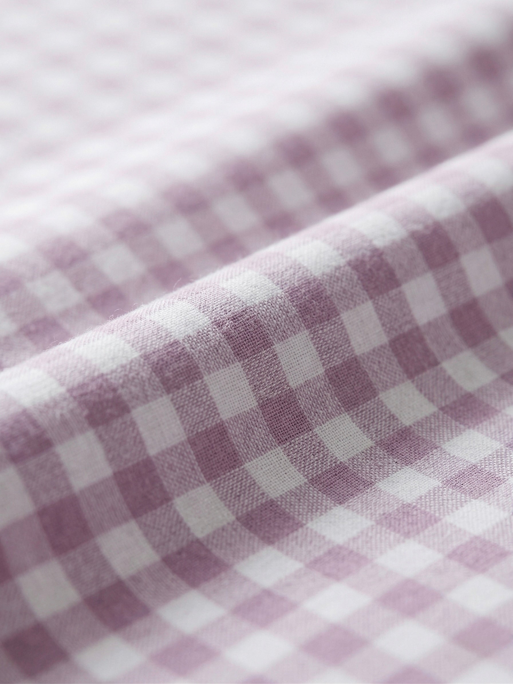 Soft Mauve Gingham King Bed Sheet Set