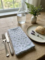 Meadow Whisper Linen Set | 8 Napkins & Oversized Tray Mat