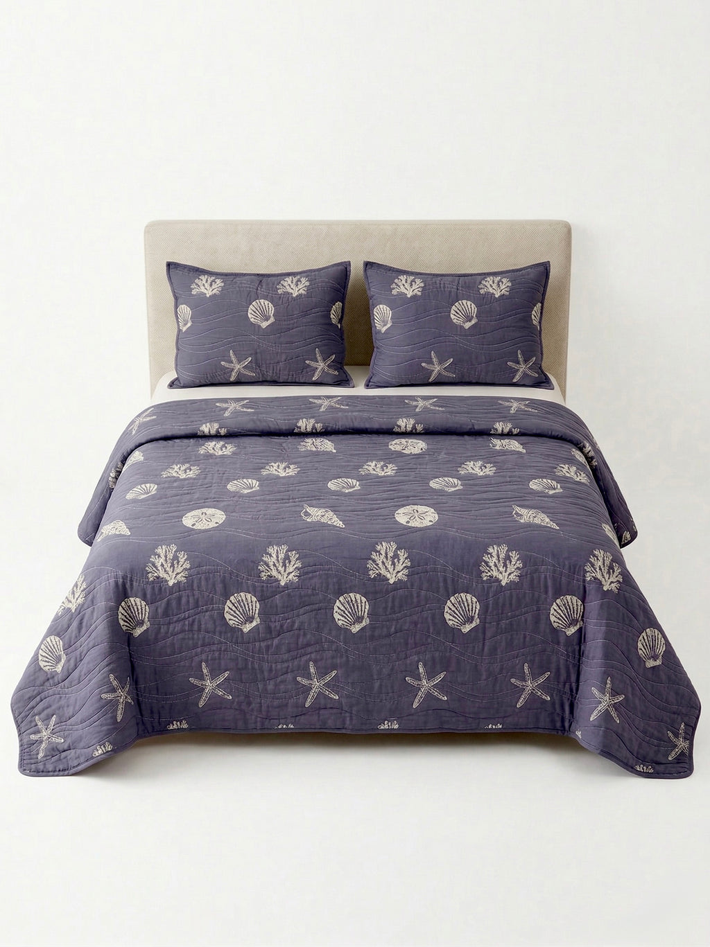 Shell & Starfish Quilted 3pc Set – Bedspread