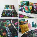 The Chintz Black Queen Duvet Cover Set