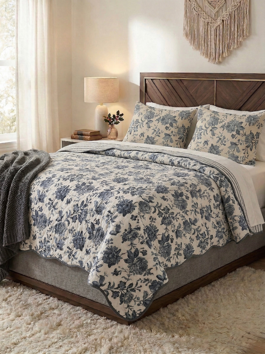 Midnight Toile Heritage 3-Piece Bedspread Set