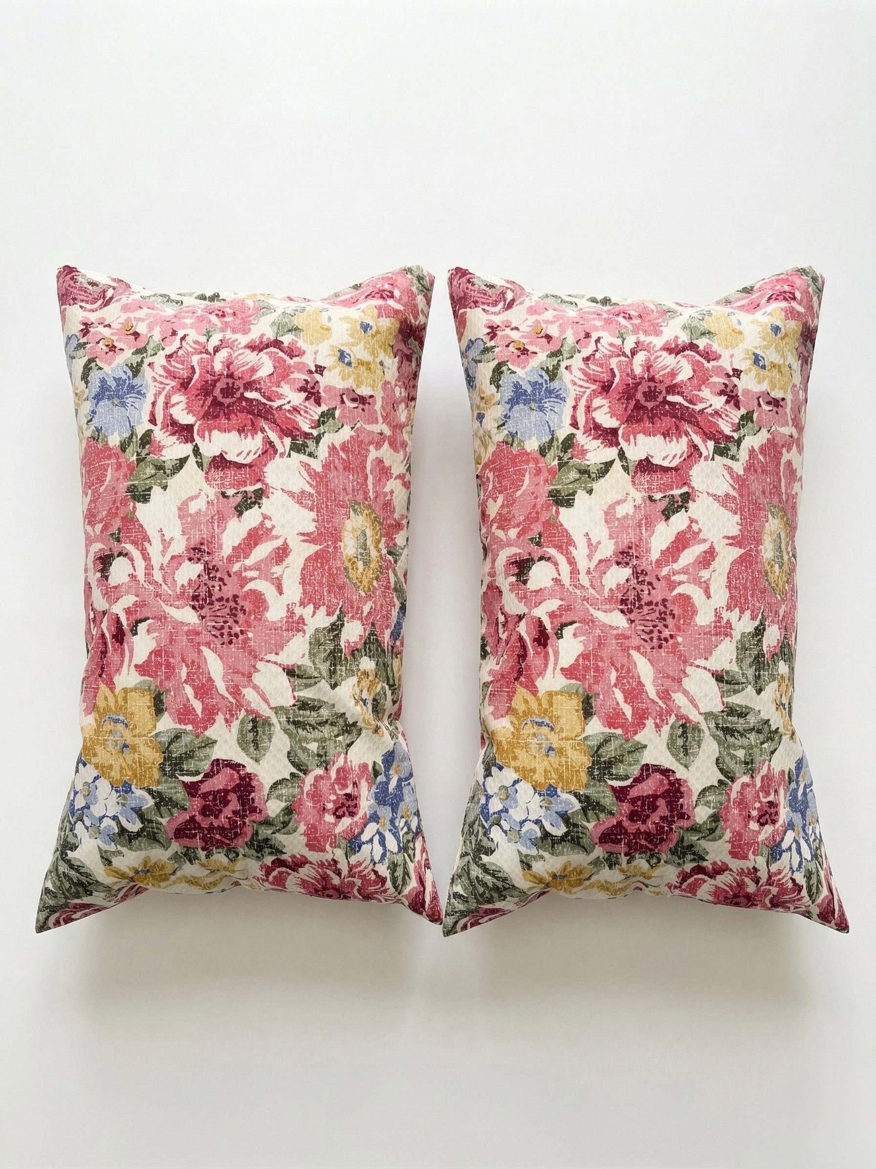Watercolor Wildflower Pillow Cover Pair