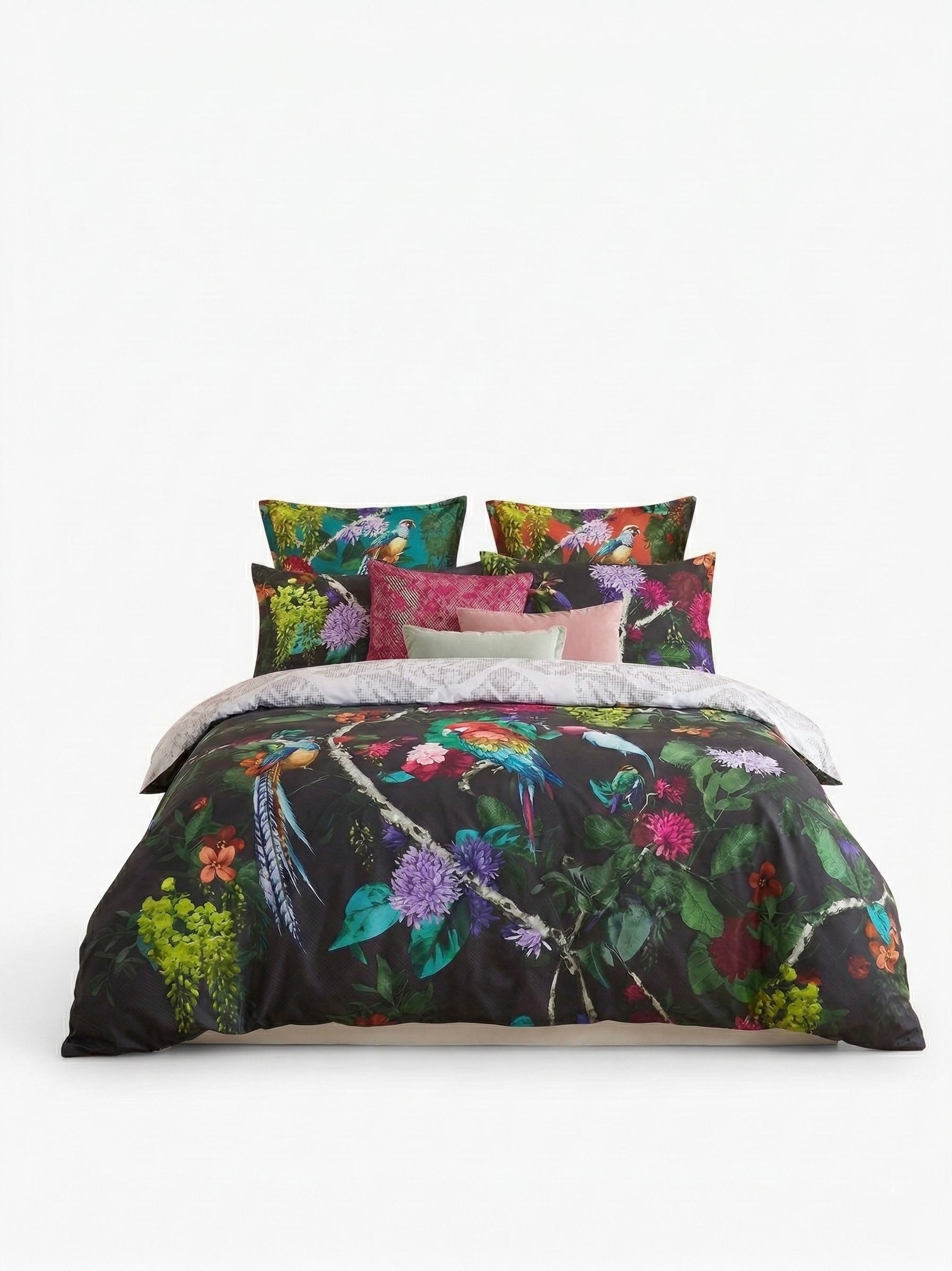 The Chintz Black Queen Duvet Cover Set