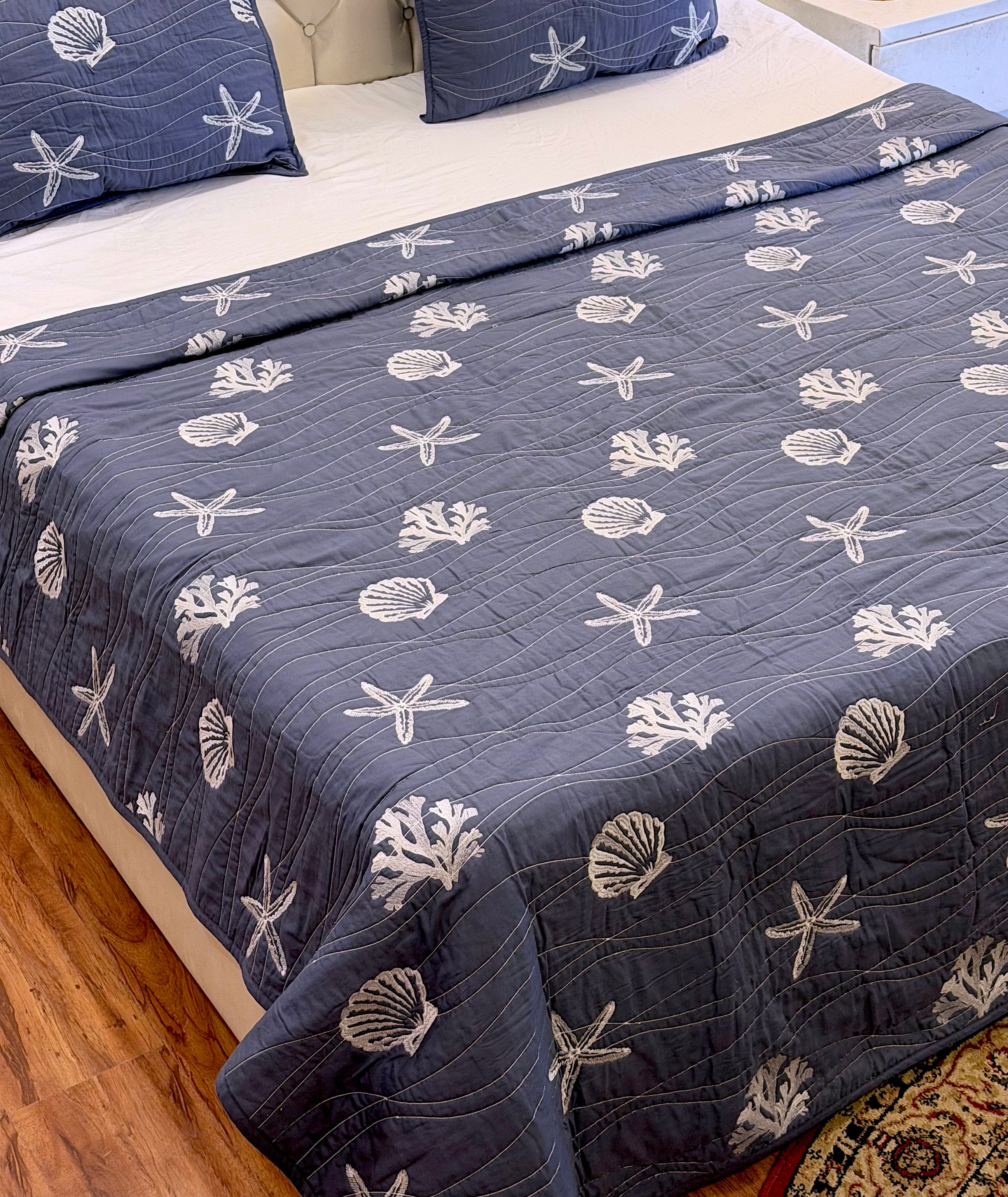 Shell & Starfish Quilted 3pc Set – Bedspread