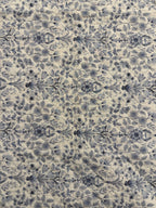 Blue Floral Reversible 3pc Quilted Set - Bedspread