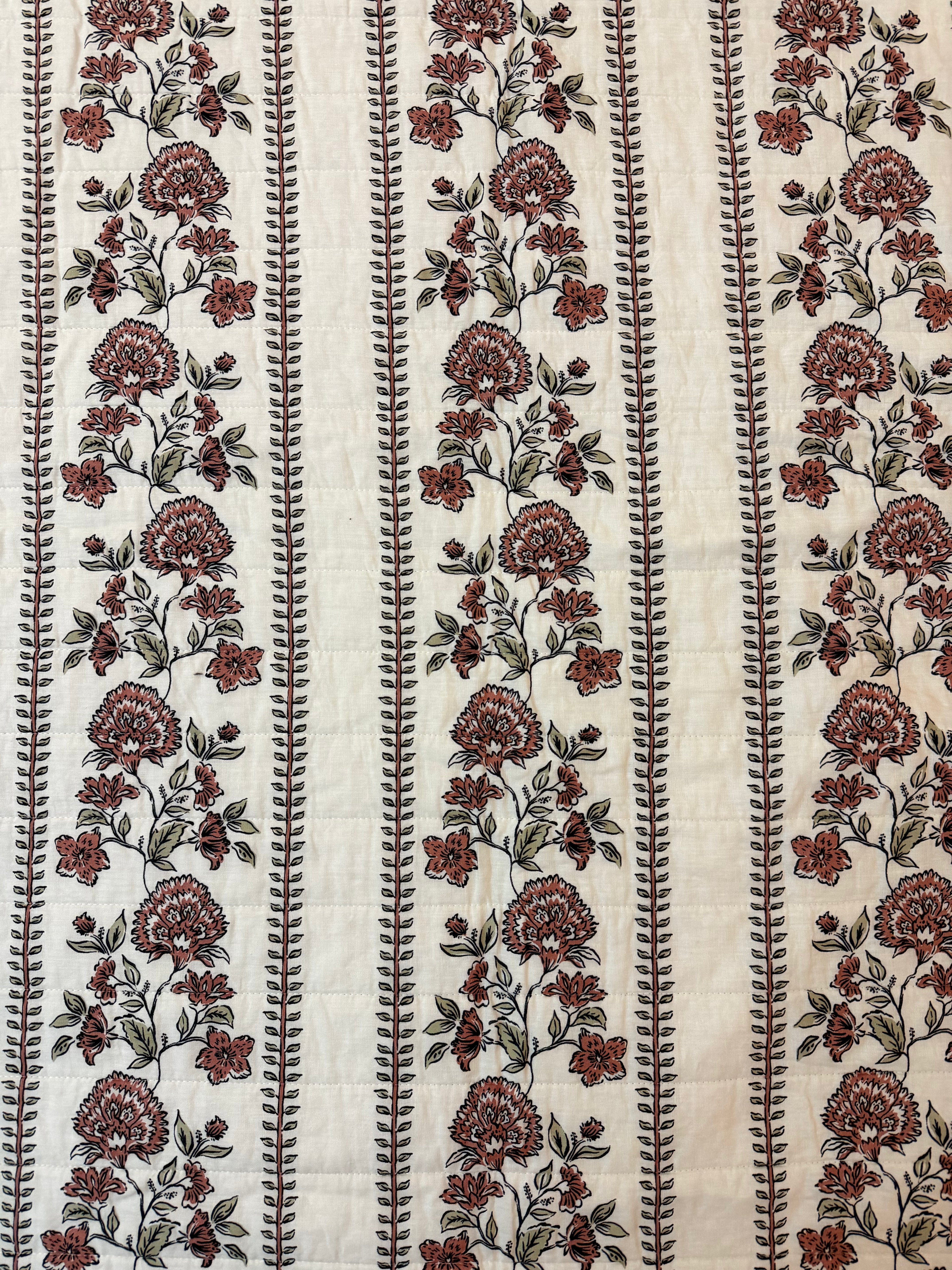 Vintage Bloom Reversible Quilted 3-Piece Bedspread Set